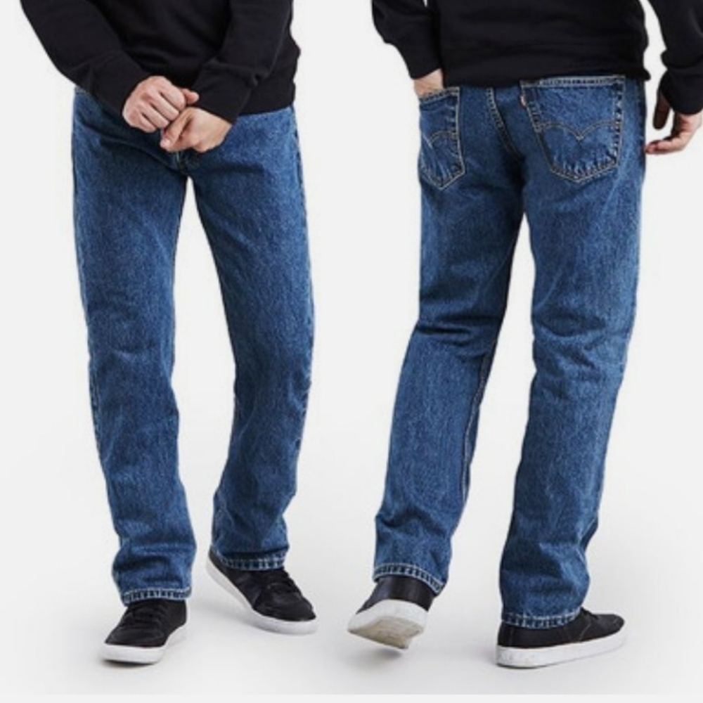 Levi's 505 Regular Fit Straight Leg Jeans 36 Waist